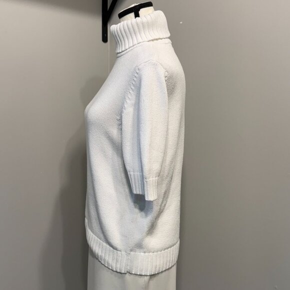 Vintage Jeanne Pierre 100% Cotton Knit Turtleneck Should Sleeve in Size Large - Picture 4 of 7